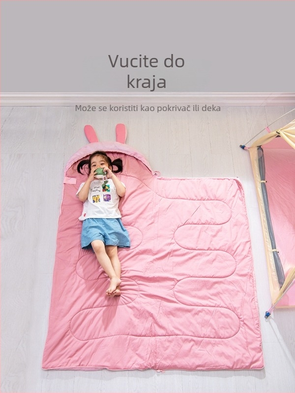 Dječji spavaći vreća za kampiranje na otvorenom — oblik vreće, punilo poliester vlakna, podstava oprana pamuka