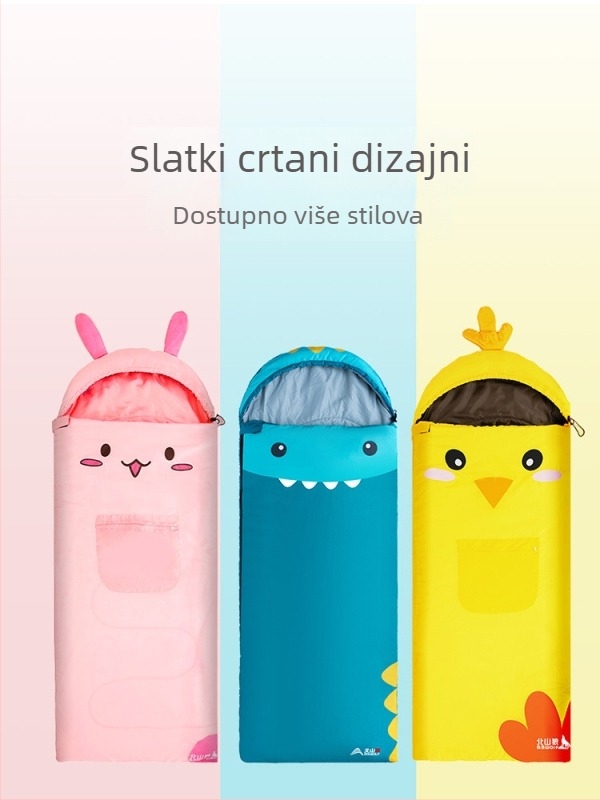 Dječji spavaći vreća za kampiranje na otvorenom — oblik vreće, punilo poliester vlakna, podstava oprana pamuka