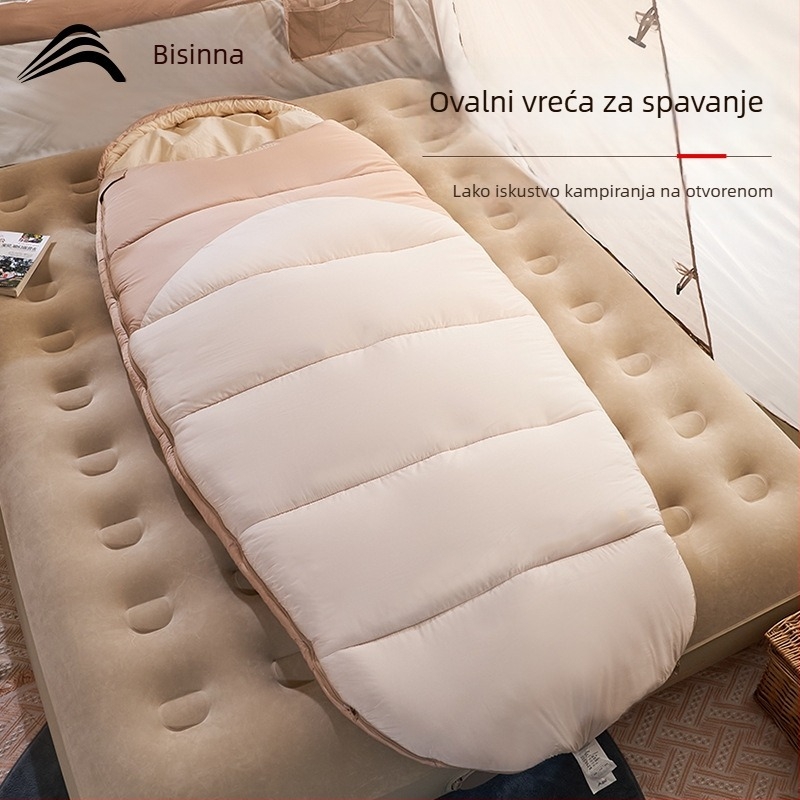 BSWolf vanjski spavaći vrećica za odrasle – punilo Down-Cotton, podstava od 100% pamuka, oblik omotnice, težina 1,6 kg