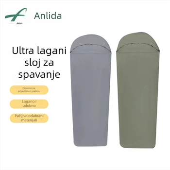 Naylonski liner za vreću za spavanje za kampiranje, oblik mumije, 128 g, za odrasle, otporan na prljavštinu