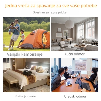 Vanjska vreća za spavanje s kačjim perjem, mumiji stil, 400T najlon tkanina, težina 400–3000 g