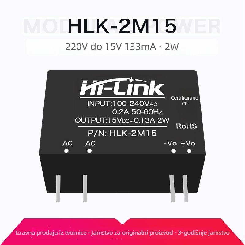 AC-DC napajanje modul 2W serije, ulaz 220V AC, izlaz DC 3.3/5/9/12/15/24V, jednosmjerni izlaz, regulator smanjenja napona
