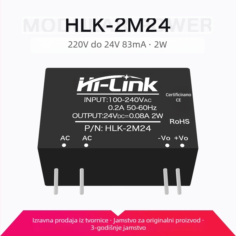 AC-DC napajanje modul 2W serije, ulaz 220V AC, izlaz DC 3.3/5/9/12/15/24V, jednosmjerni izlaz, regulator smanjenja napona
