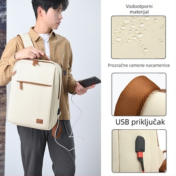 Unisex ruksak, Oxford tkanina, putnički ruksak, vodootporan, kompatibilan s 15-inčnim laptopom, kapacitet 20-35L, naramenice s zračnim jastucima