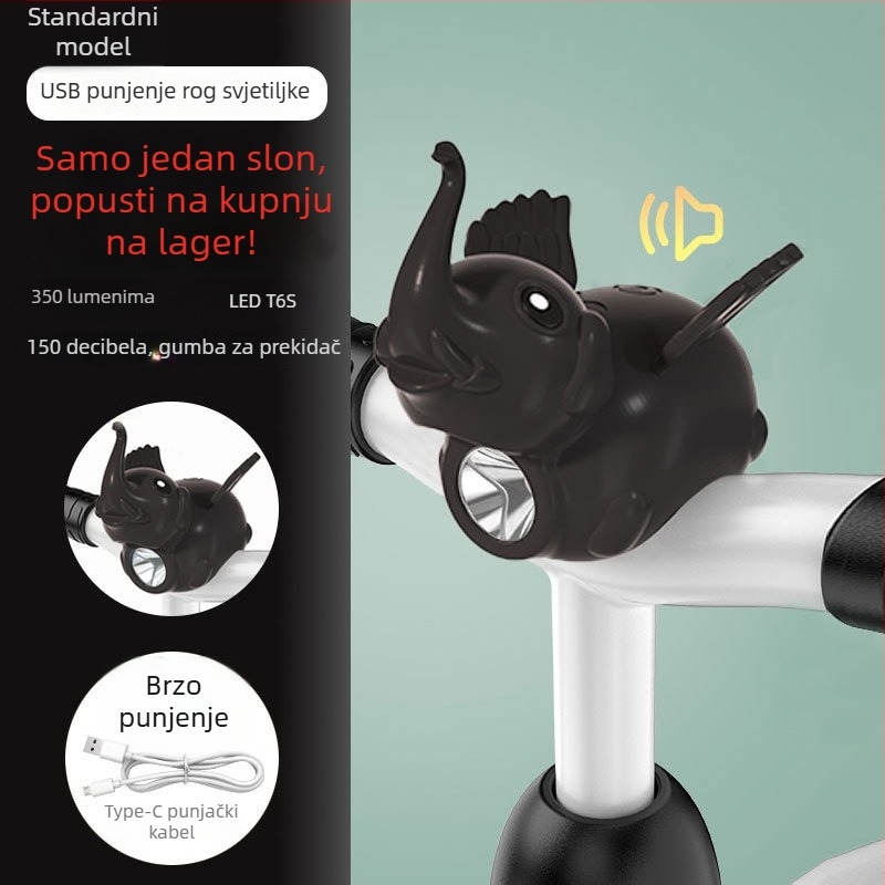 Dječje biciklističko svjetlo s karikaturnim dizajnom, visoka svjetlina za noćnu vožnju - Tianqi brand, prilagođeno obrađivanje dostupno, Nije uvezeno, Bez privatnih marka