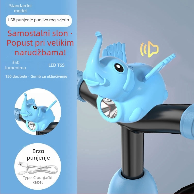 Dječje biciklističko svjetlo s karikaturnim dizajnom, visoka svjetlina za noćnu vožnju - Tianqi brand, prilagođeno obrađivanje dostupno, Nije uvezeno, Bez privatnih marka