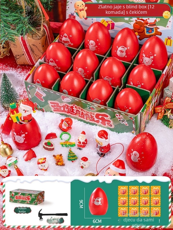 Interaktivna nagradna igračka s zlatim jajetom za razbijanje – za događaje, za djecu 7–14 godina, plastični materijal, 3C certifikat (Kod 2025182202066143)