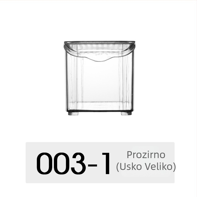 Pravokutna kutija za očuvanje svježine u hladnjaku s poklopcem, prozirna PET, 1–2 L, za voće i povrće