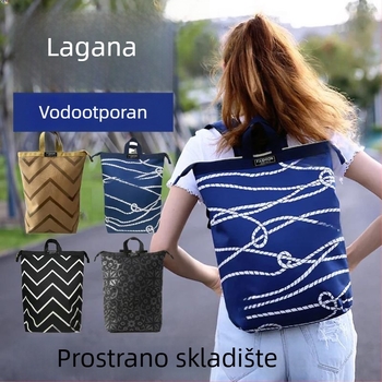 Platneni ruksak za putovanje sa zatvaračem, podstava od poliester, unutarnja džep, otporan na habanje