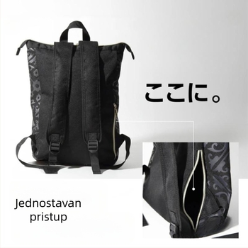 Platneni ruksak za putovanje sa zatvaračem, podstava od poliester, unutarnja džep, otporan na habanje