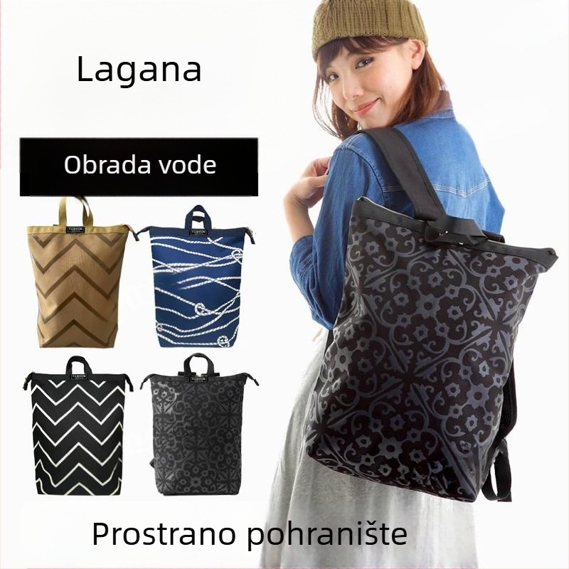 Platneni ruksak za putovanje sa zatvaračem, podstava od poliester, unutarnja džep, otporan na habanje