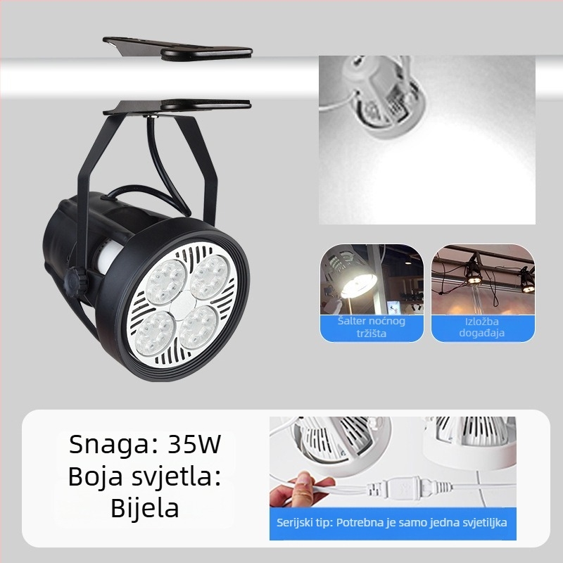 LED klip svjetlo za ploče za izložbe – aluminijsko kućište, 220V, CRI ≥90, gumbasti prekidač, ručno upravljanje