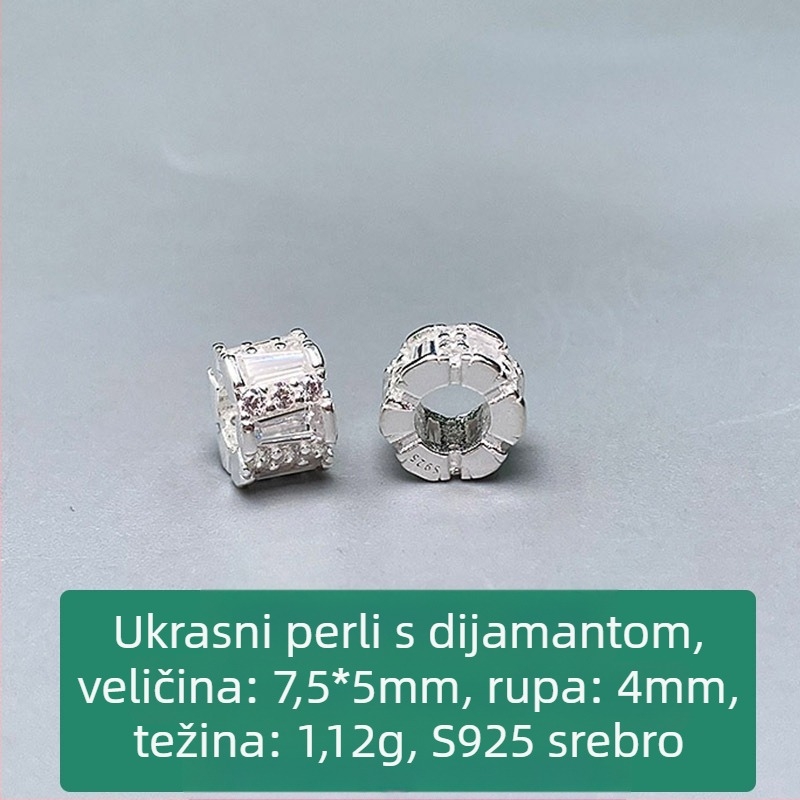 DIY nakit dodaci – naušnice od srebra 925 s perlicama, mikro pavé, simulirani kvadratni cirkon, plemeniti stil