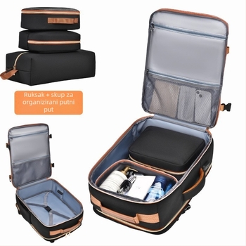Ruksak za putovanja kapaciteta 20–35 L, Oxford tkanina, vodootporan, kompatibilan s 15-inčnim prijenosnikom, unisex
