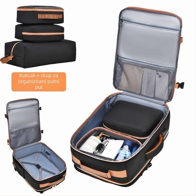 Ruksak za putovanja kapaciteta 20–35 L, Oxford tkanina, vodootporan, kompatibilan s 15-inčnim prijenosnikom, unisex
