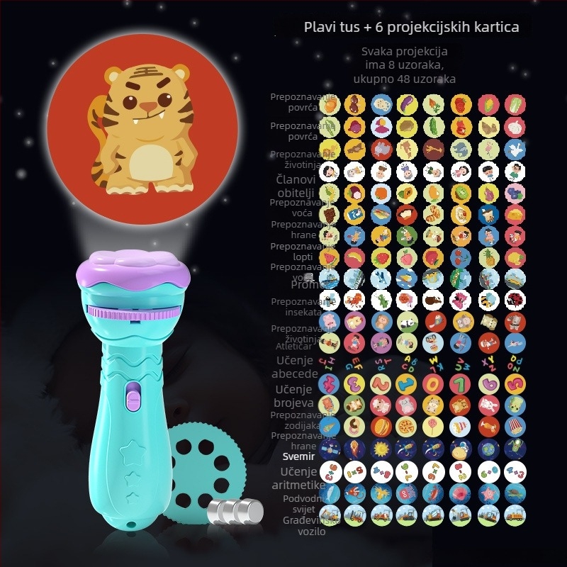 Projektor LED igračka za djecu – projekcija zvjezdane noći, plastika, uzrast 4–6 godina