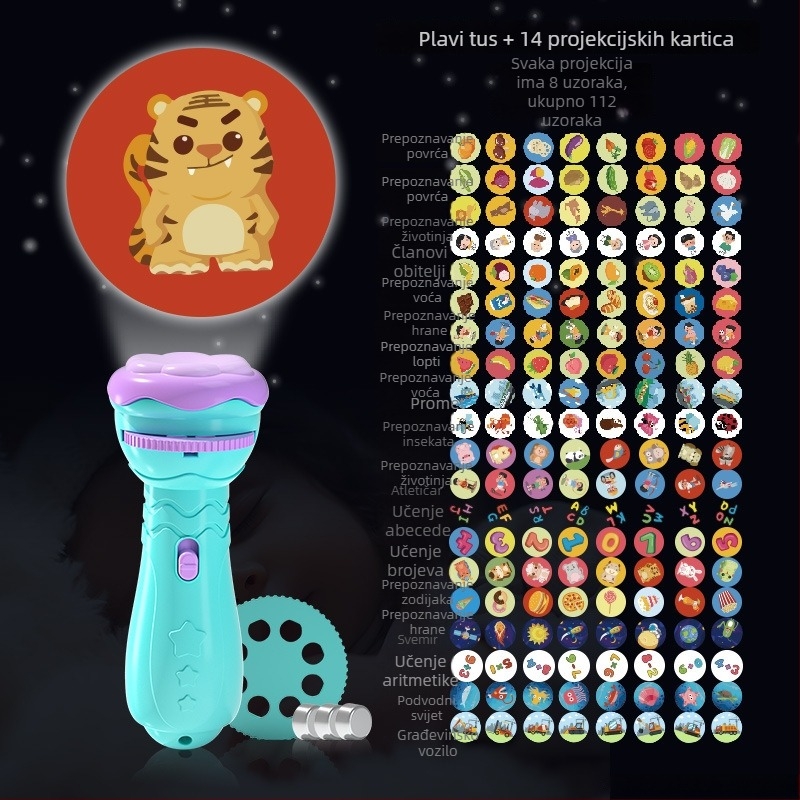 Projektor LED igračka za djecu – projekcija zvjezdane noći, plastika, uzrast 4–6 godina