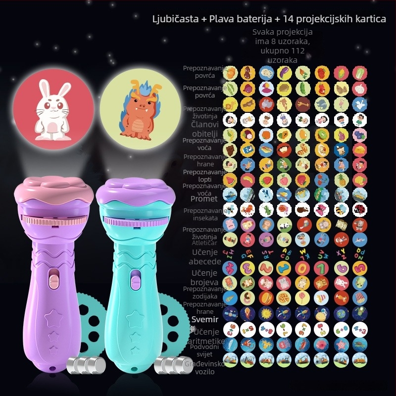 Projektor LED igračka za djecu – projekcija zvjezdane noći, plastika, uzrast 4–6 godina