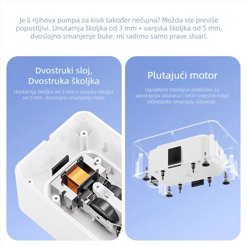 Pumpa za kisik u akvariju – iznimno tiha, kompaktna, za kućnu upotrebu; Marka: yee; Težina: 350 g