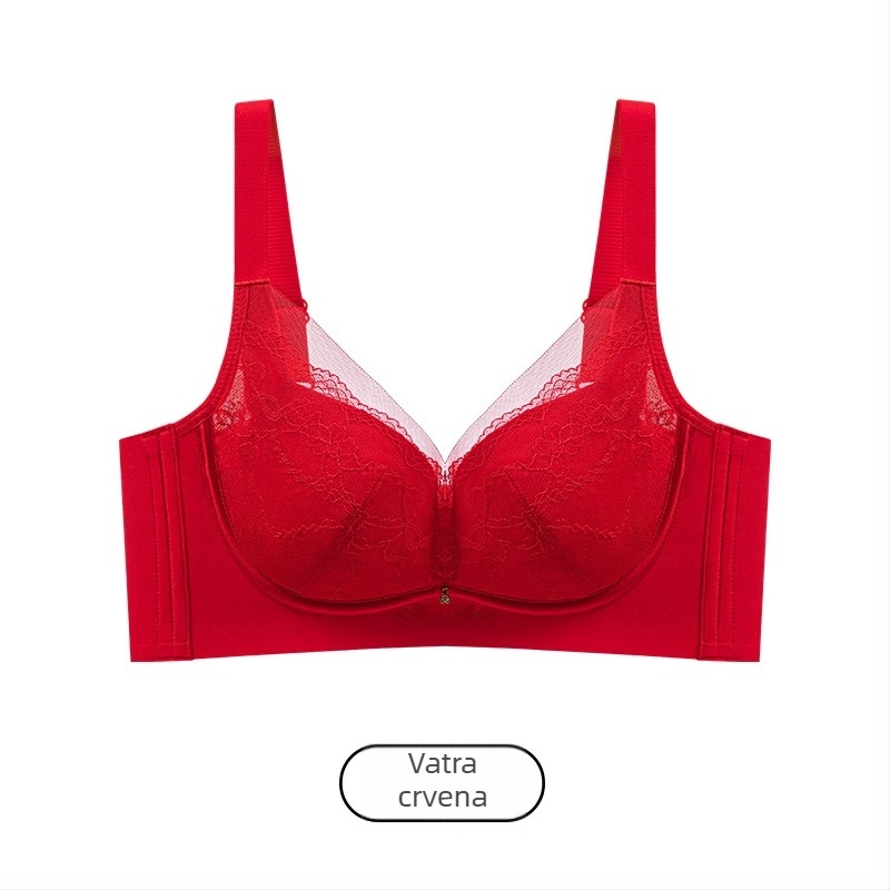 Čipkasti grudnjak s kostima, Push-Up, podesive naramenice, košarice 3/4, latex oblikovane košarice