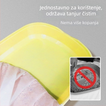 Vreće za otpad s automatskim zatvaranjem vrpce, vreće za mačju stelju, PE plastika, ekstra debeli, kontinuirano pakiranje