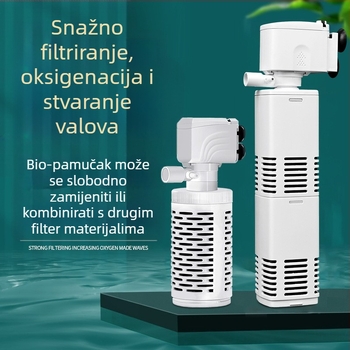 Podvodna filter pumpa za akvarij s integriranim filtriranjem i oksigenacijom, 3-u-1 sustav cirkulacije, plastika, 200 g, Water Pet Family