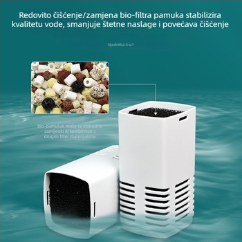 Podvodna filter pumpa za akvarij s integriranim filtriranjem i oksigenacijom, 3-u-1 sustav cirkulacije, plastika, 200 g, Water Pet Family