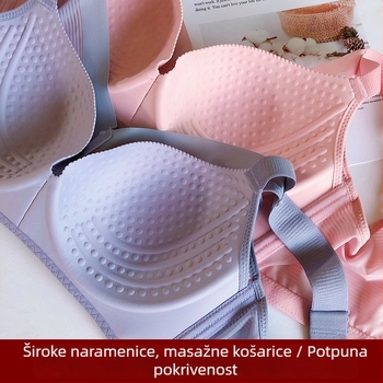 Bežični grudnjak s punim košaricama za žene s punim grudima, lagano podstavljeni, plus-size oblikovanje i smanjenje