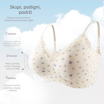 Push-Up grudnjak od čipke sa kosticom, bešavno, podesive naramenice, puna košarica