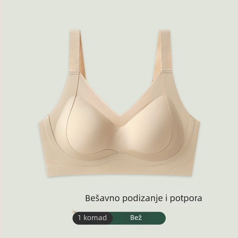 Grudnjak s punim košaricama, tanke oblikovane košarice, prozračni najlon s podstavom od spandexa, fiksne naramenice, stražnje četiri reda kopči