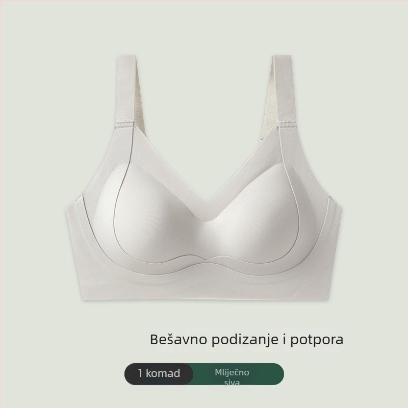 Grudnjak s punim košaricama, tanke oblikovane košarice, prozračni najlon s podstavom od spandexa, fiksne naramenice, stražnje četiri reda kopči