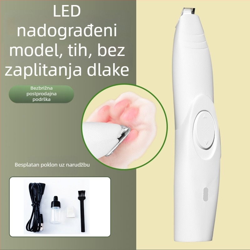 Tiho električni trim za šape mačaka i psa