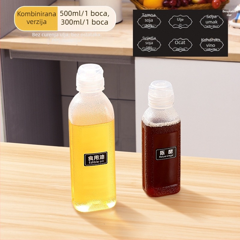 Bočica za ulje s raspršivačem – PP, otporna na curenje, pritiskanjem aktivira raspršivanje, moderan minimalistički dizajn