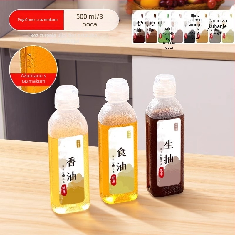 Bočica za ulje s raspršivačem – PP, otporna na curenje, pritiskanjem aktivira raspršivanje, moderan minimalistički dizajn