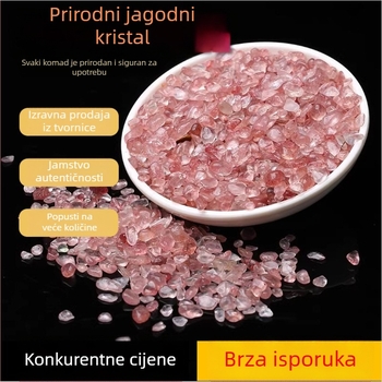 Kristalni šljunak za akvarije i posude; šljunak od jagodom kristala; neobrađeni kamen; kineski stil; veliko pakiranje
