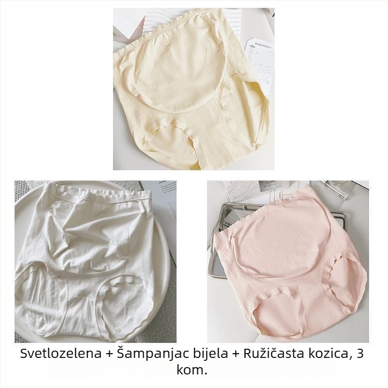 Trudničko donje rublje, 3 komada, visok struk, prozračna mrežasta tkanina, pamukova podstava u prepone
