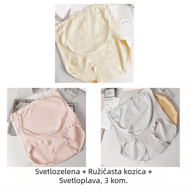 Trudničko donje rublje, 3 komada, visok struk, prozračna mrežasta tkanina, pamukova podstava u prepone