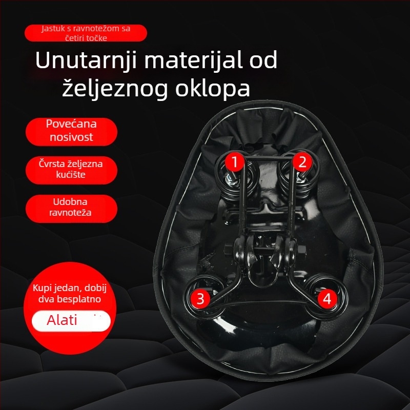 Sjedalo za električni bicikl – jastučić za sjedalo s metalnim kućištem, model 88, materijal 88, universalni dodaci