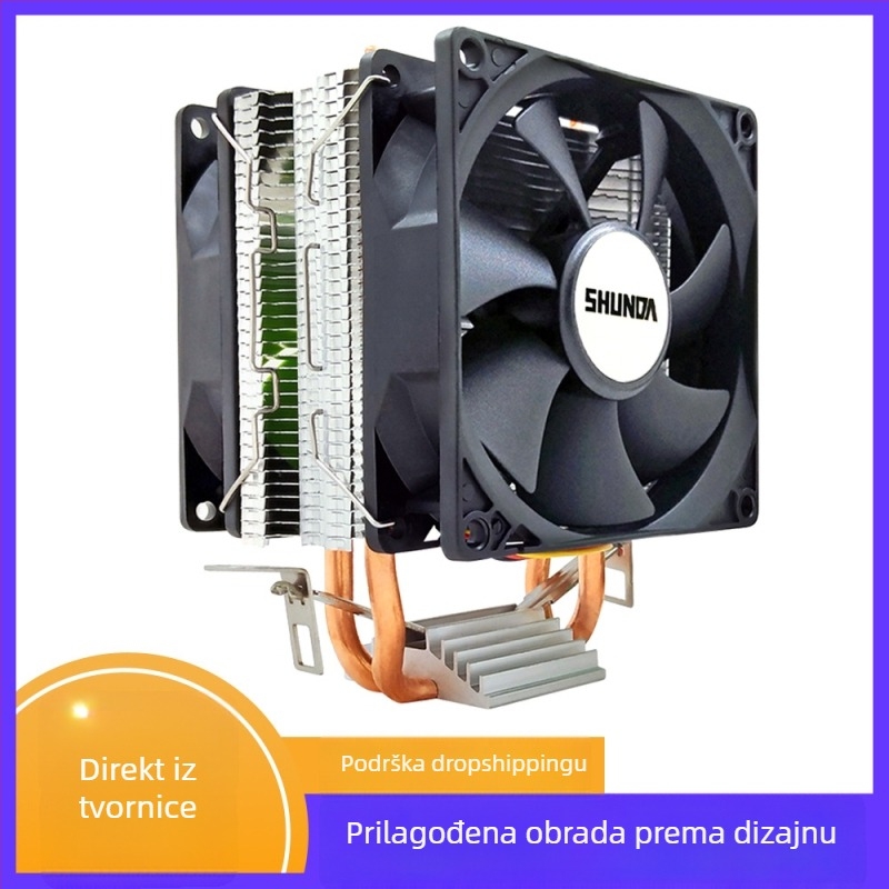 CPU hladnjak s RGB osvjetljenjem (6 toplinskih cijevi, bakar-aluminijsko spajanje, 600–1800 rpm, 40 dBA)