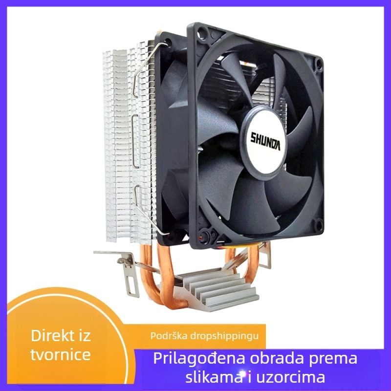 CPU hladnjak s RGB osvjetljenjem (6 toplinskih cijevi, bakar-aluminijsko spajanje, 600–1800 rpm, 40 dBA)