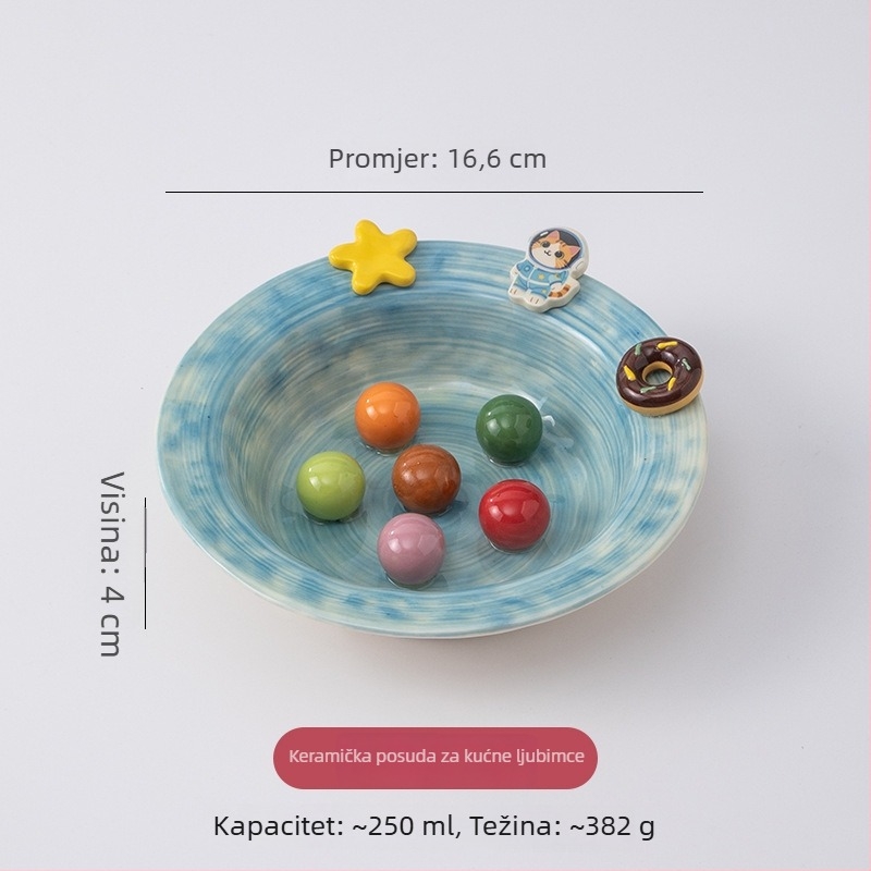 Mačja keramička zdjela za sporo hranjenje s podignutim stalkom, marka Anmeixi