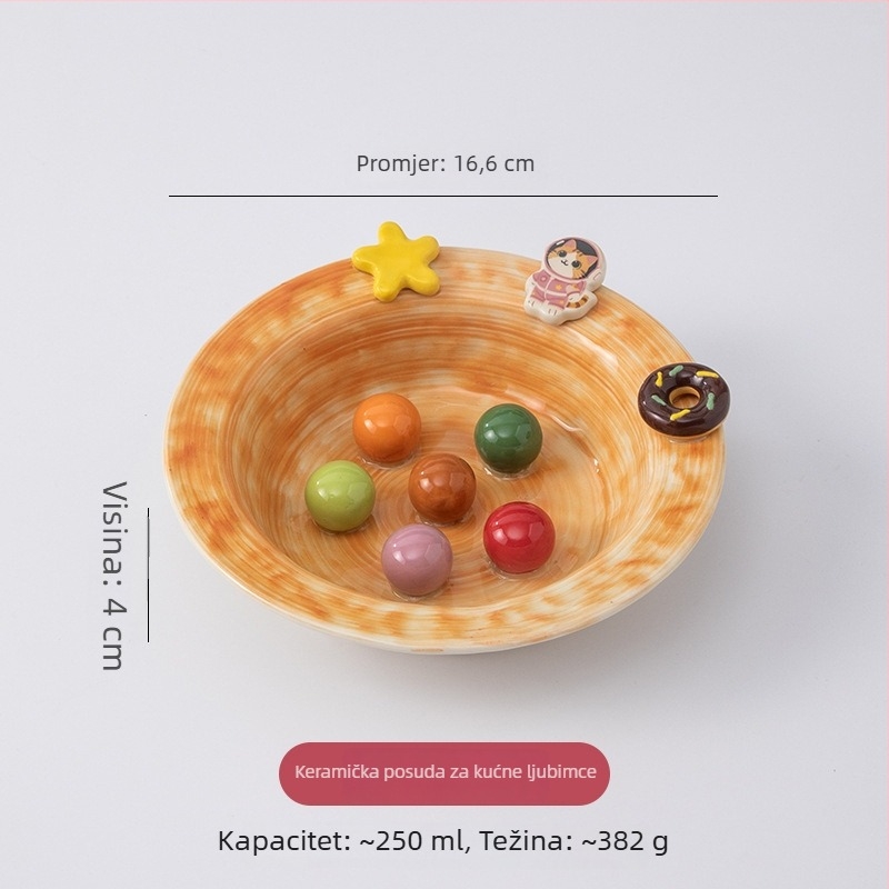 Mačja keramička zdjela za sporo hranjenje s podignutim stalkom, marka Anmeixi