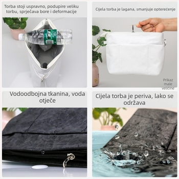 Torbica za šminku od Dupont papira, kubičnog oblika, japanskog stila, višenamjenska, za putovanja