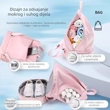 Torba za plivanje, kubični oblik, suho-mokro odvajanje, vodootporan poliester, višenamjenska za putovanja i skladištenje u kupaonici