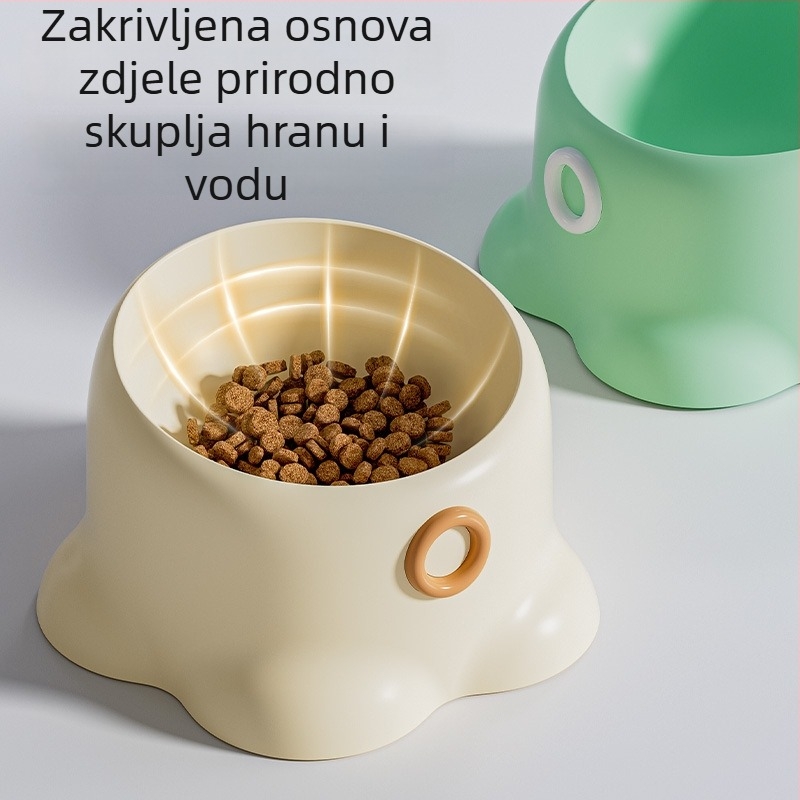 Posuda za hranjenje mačaka, protuklizna, nagnut rub, zaštita vrata, PP materijal, Youmi marka