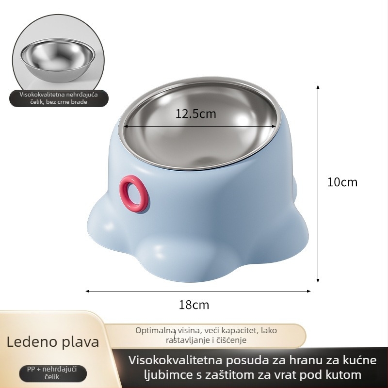 Posuda za hranjenje mačaka, protuklizna, nagnut rub, zaštita vrata, PP materijal, Youmi marka