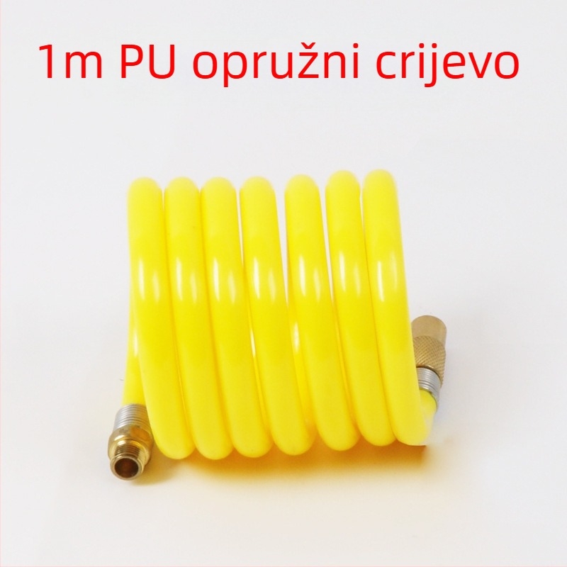 Automobilska pumpa za zrak s produžnim crijevom - jedan cilindar, 120W, 45 L/min, plastika + metal, USB punjenje