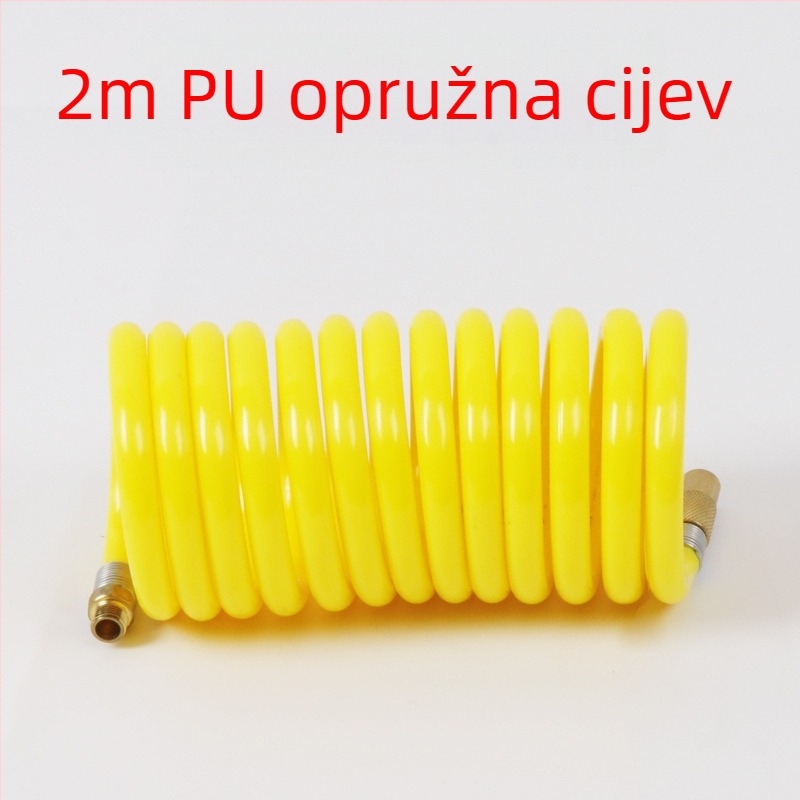 Automobilska pumpa za zrak s produžnim crijevom - jedan cilindar, 120W, 45 L/min, plastika + metal, USB punjenje