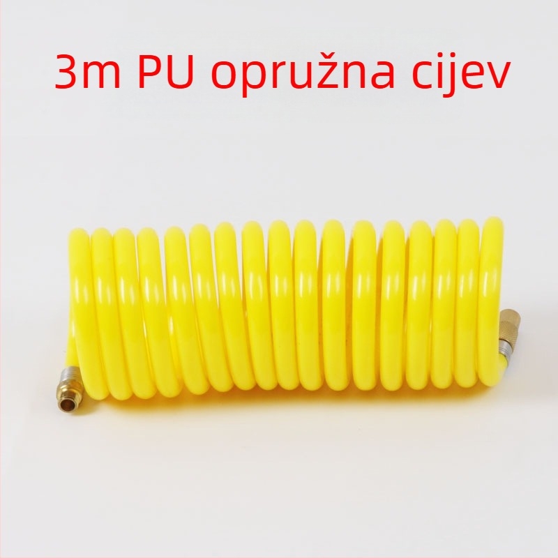 Automobilska pumpa za zrak s produžnim crijevom - jedan cilindar, 120W, 45 L/min, plastika + metal, USB punjenje