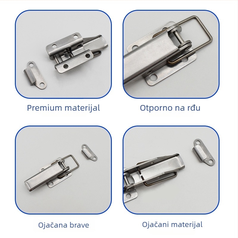 Industrijski zasun za ormariće s motorima DK617, 304 nehrđajući čelik, Kexin Hardware, moderni minimalistički stil, magnetsko poliranje, plastični sprej